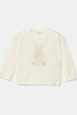 Benetton Dětský bavlněný svetr barva, 10C1B101B