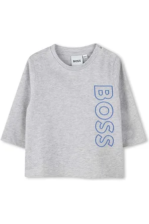 HUGO BOSS Dětské bavlněné tričko s dlouhým rukávem barva, s potiskem, J51293