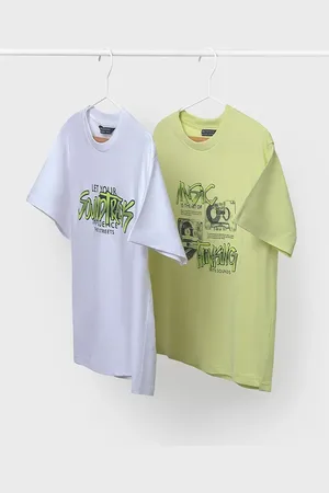 Mayoral Dětské bavlněné tričko 2-pack barva, s potiskem, 6018