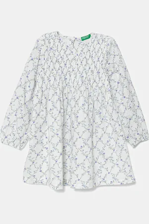 Benetton Dětské bavlněné šaty barva, midi, 40VFGV028