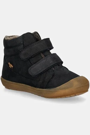 Froddo Dětské zimní boty z nubuku OLLIE WOOL TEX tmavomodrá barva, G2110138