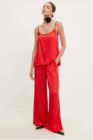 ANSWEAR Kalhoty dámské, barva, jednoduché, high waist