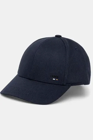 HUGO BOSS Bavlněná baseballová čepice tmavomodrá barva, s aplikací, 50539428
