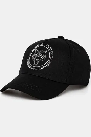 Philipp Plein Bavlněná baseballová čepice barva, s potiskem, SADA UAC0498 STE003N