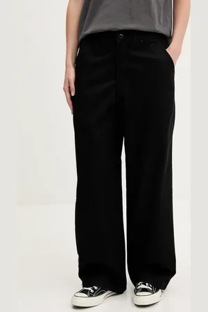 Vans Kalhoty dámské, barva, široké, high waist, VN000HGKBLK1