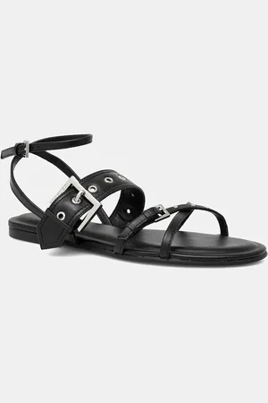 HUGO BOSS Kožené sandály Tayna dámské, barva, 50542090