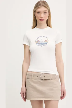 Tommy Hilfiger Bavlněné tričko dámské, barva, DW0DW21342