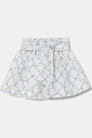 Benetton Dětská bavlněná sukně barva, mini, áčková, 40VFG0013