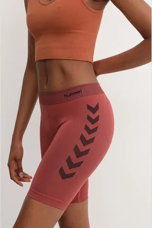 Hummel Tréninkové šortky First Seamless barva, s potiskem, high waist, 212556