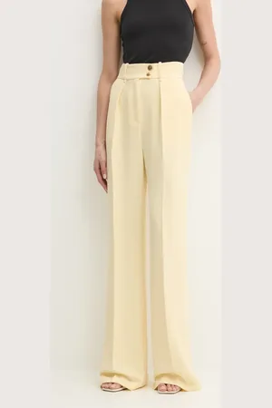 Elisabetta Franchi Kalhoty dámské, barva, jednoduché, high waist, PA06451E2