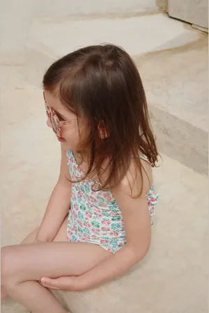 Konges Sløjd Jednodílné dětské plavky EDITH SWIMSUIT GRS barva, KS102686