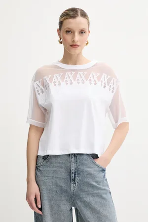 Armani Exchange Bavlněné tričko dámské, barva, XW000516 AF10359