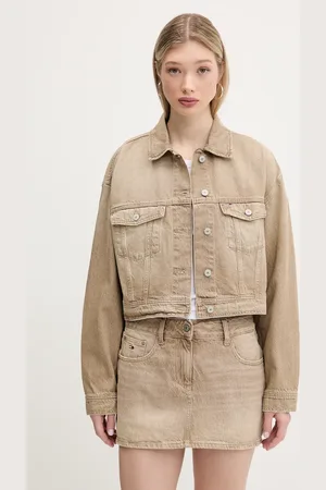 Tommy Hilfiger Džínová bunda barva, přechodná, DW0DW20118