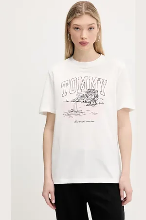 Tommy Hilfiger Bavlněné tričko dámské, barva, DW0DW21343
