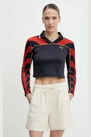 PUMA Tričko s dlouhým rukávem tmavomodrá barva, 629789