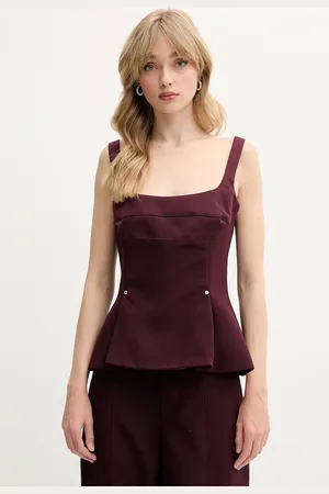 STINE GOYA Top dámský, vínová barva, SG-SS25-T052-2330
