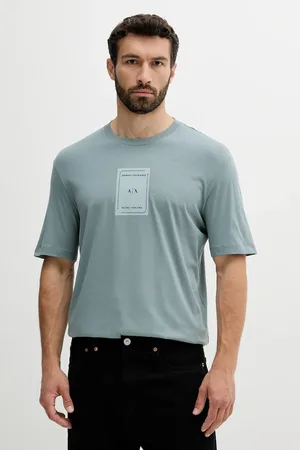 Armani Exchange Bavlněné tričko pánské, barva, s aplikací, XM000570 AF10356