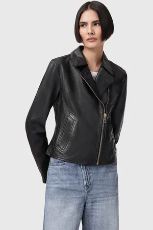AllSaints Kožená bunda VELA barva, přechodná, W089LB