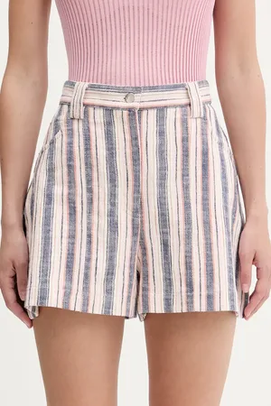 IRO Bavlněné šortky dámské, barva, high waist, WP30TIBELLE