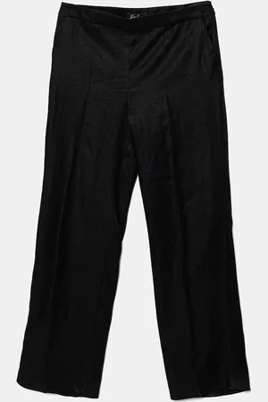LUISA SPAGNOLI Lněné kalhoty dámské, barva, široké, medium waist, 542223