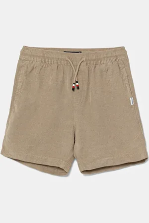 Tommy Hilfiger Dětské plátěné šortky barva, nastavitelný pas, KB0KB09643
