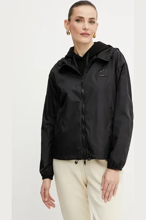 Armani Exchange Bavlněná mikina dámská, barva, s kapucí, hladká, XW000496 AF12739