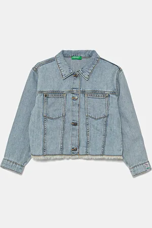 Benetton Dětská riflová bunda barva, 2UTPGN03N