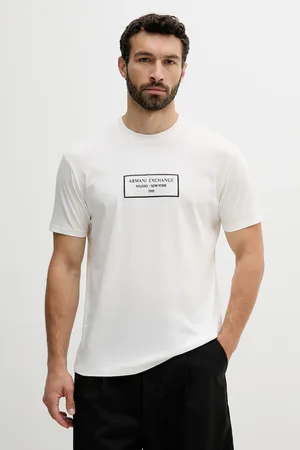 Armani Exchange Bavlněné tričko pánské, barva, s aplikací, XM000552 AF10356