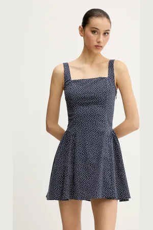 Abercrombie & Fitch Šaty tmavomodrá barva, mini, KI159-5485