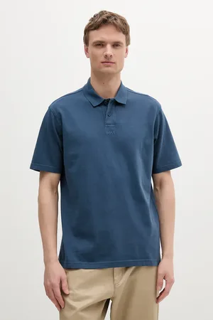 HUGO BOSS Bavlněné polo tričko pánské, tmavomodrá barva, 50519740