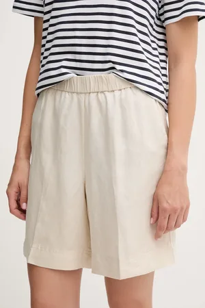 GANT Lněné kraťasy dámské, barva, high waist, 4020116