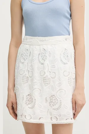 Guess Bavlněná sukně DOMITILLE barva, mini, áčková, W5GD1S WH521