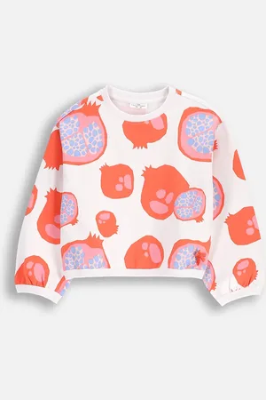 COCCODRILLO Dětská bavlněná mikina barva, vzorovaná, TROPICAL STORY GIRL KIDS