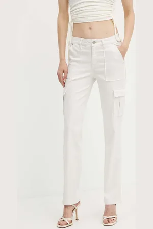 Guess Kalhoty dámské, barva, jednoduché, high waist, W4RB59 W93CL