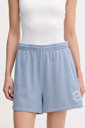 Tommy Hilfiger Kraťasy dámské, barva, s potiskem, high waist, UW0UW05794