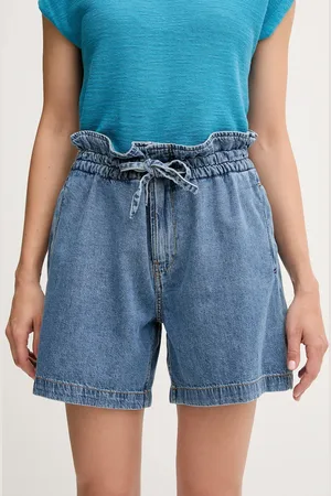 Pepe Jeans Džínové šortky A-LINE SHORT UHW CINCH dámské, barva, high waist, PL801178