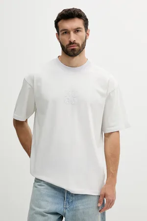 HUGO BOSS Bavlněné tričko pánské, barva, s aplikací, 50535302