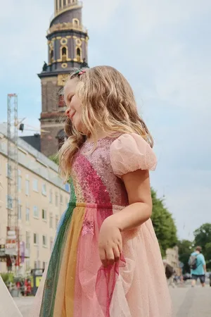Konges Sløjd Šaty ODETTE RAINBOW DRESS barva, mini, KS103022