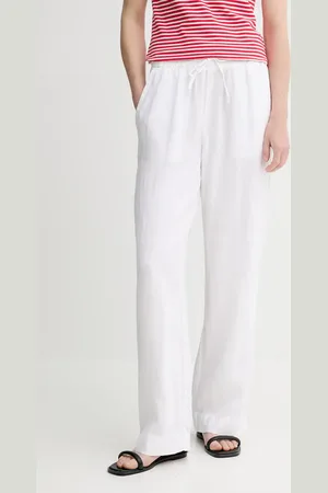 Marc O’ Polo Lněné kalhoty dámské, barva, široké, high waist, 504011210381