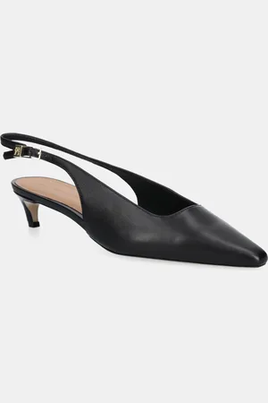 Tommy Hilfiger Kožené lodičky SQUARED TOE KITTEN SLINGBACK barva, FW0FW08711