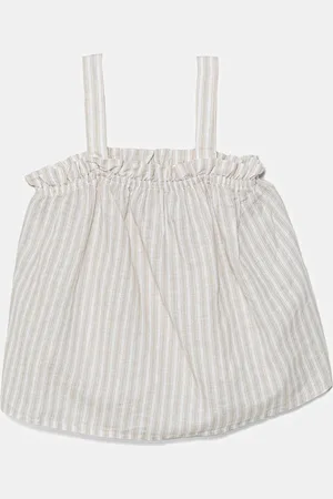 Benetton Dětský lněný top barva, 59Y6CH00A
