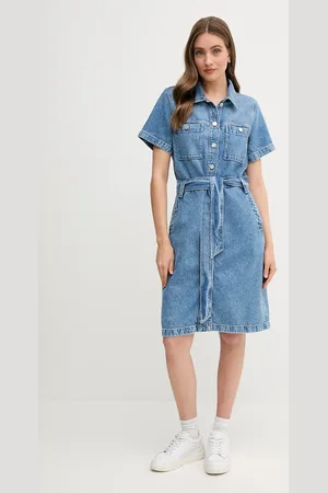 Tommy Hilfiger Džínové šaty barva, mini, WW0WW44380