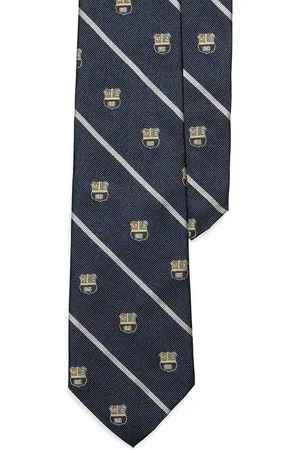 Ralph Lauren Hedvábná kravata tmavomodrá barva, 712971842