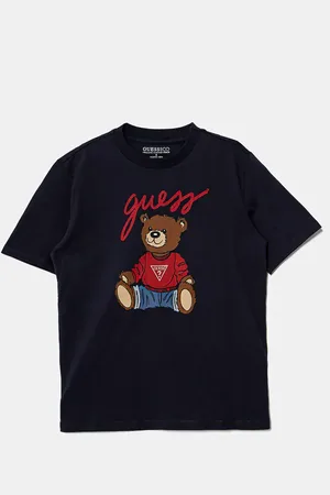 Guess Dětské bavlněné tričko tmavomodrá barva, H4BJ06 I3Z14