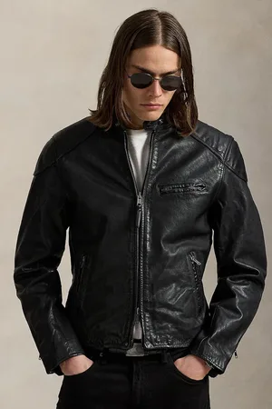 Ralph Lauren Kožená bunda barva, přechodná, 710970573