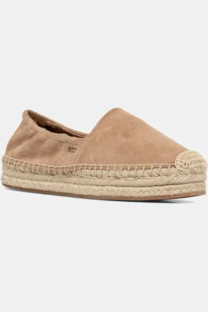 HUGO BOSS Semišové espadrilky Madeira barva, na platformě, 50542344