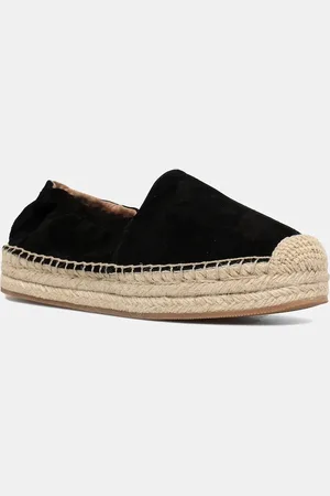 HUGO BOSS Kožené espadrilky Madeira barva, na platformě, 50542344