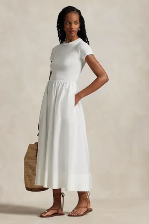 Ralph Lauren Bavlněné šaty barva, midi, 211966311