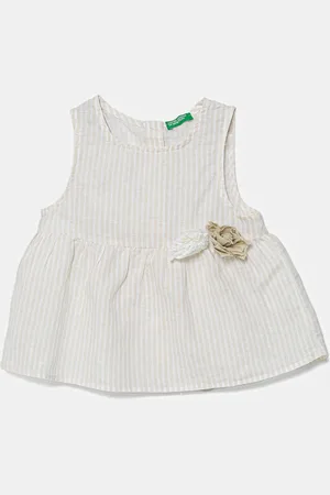 Benetton Dětský lněný top barva, 59Y6GQ02F