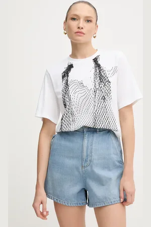 Sisley Bavlněné tričko dámské, barva, 3I1XL107G